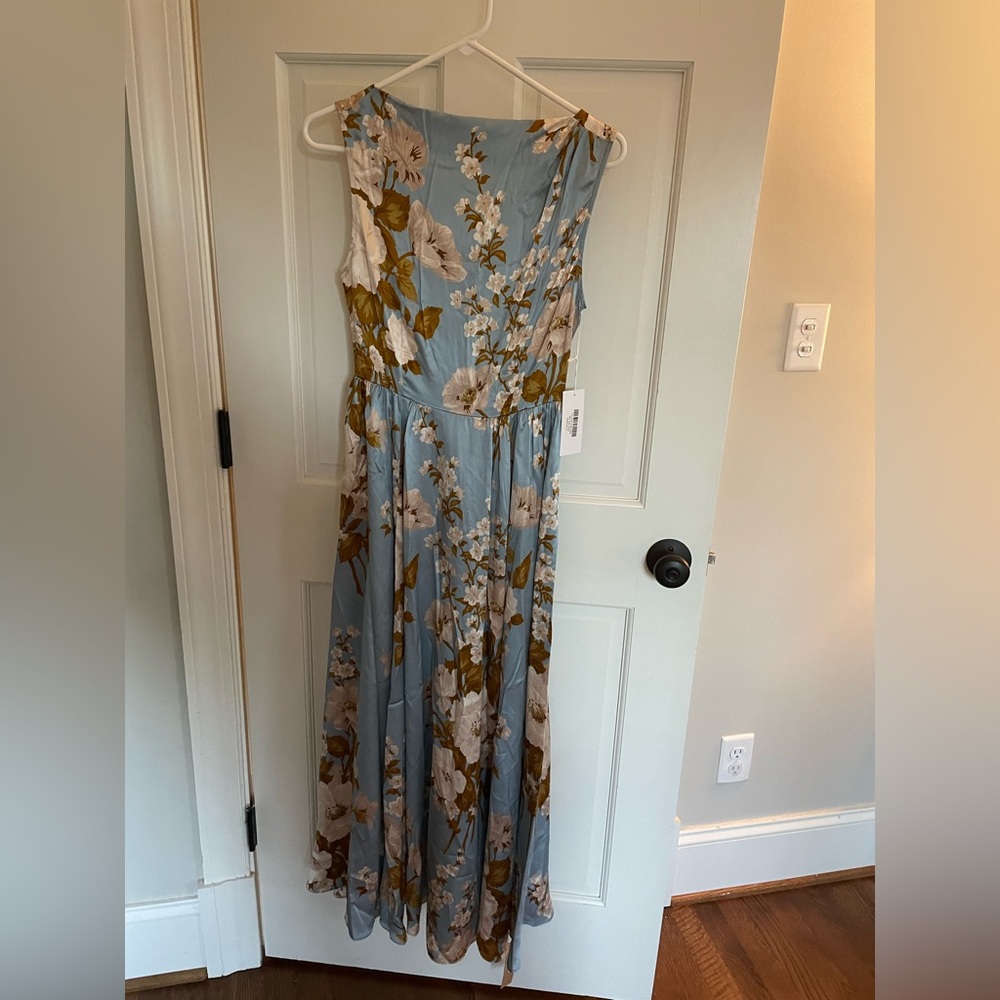 Reformation Blu Silk Dress Size 0